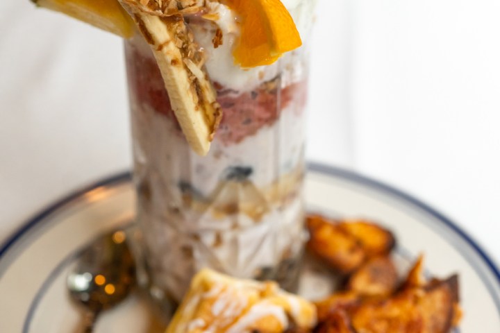 a plate of food on a table