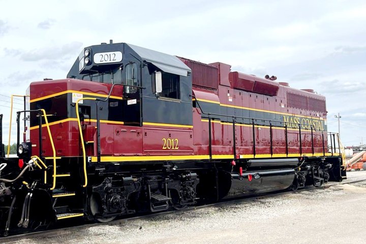 a train on a steel track