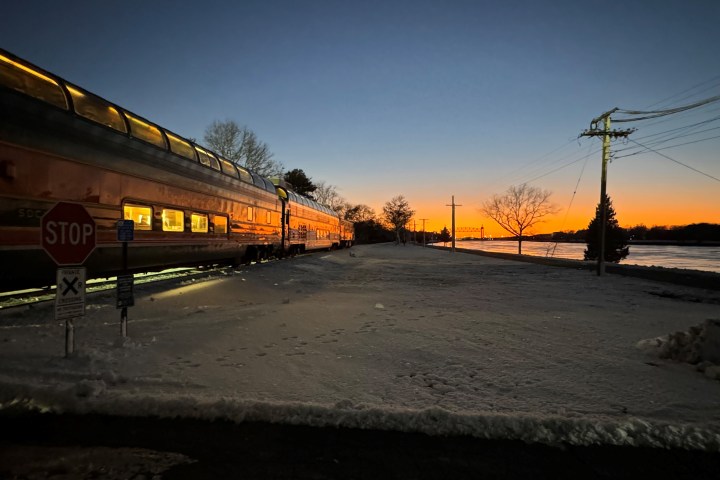 a train on a steel track