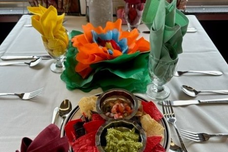 a vase of flowers on a table