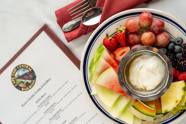 a plate of food on a table